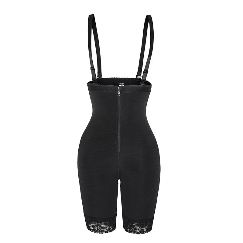 Shapewear de Compressão com Busto Aberto e Controle de Barriga com Zíper