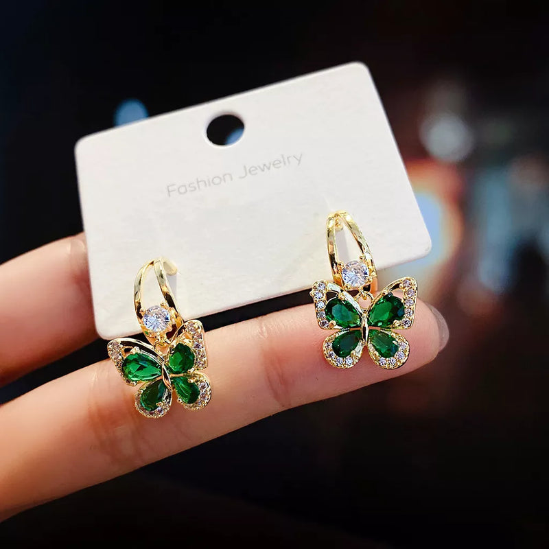 Brincos de Butterfly Green - Economize R$ 74,05