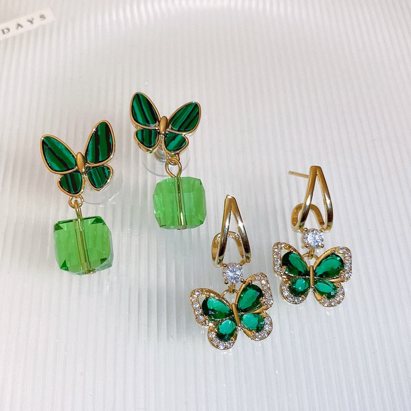 Brincos de Butterfly Green - Economize R$ 74,05