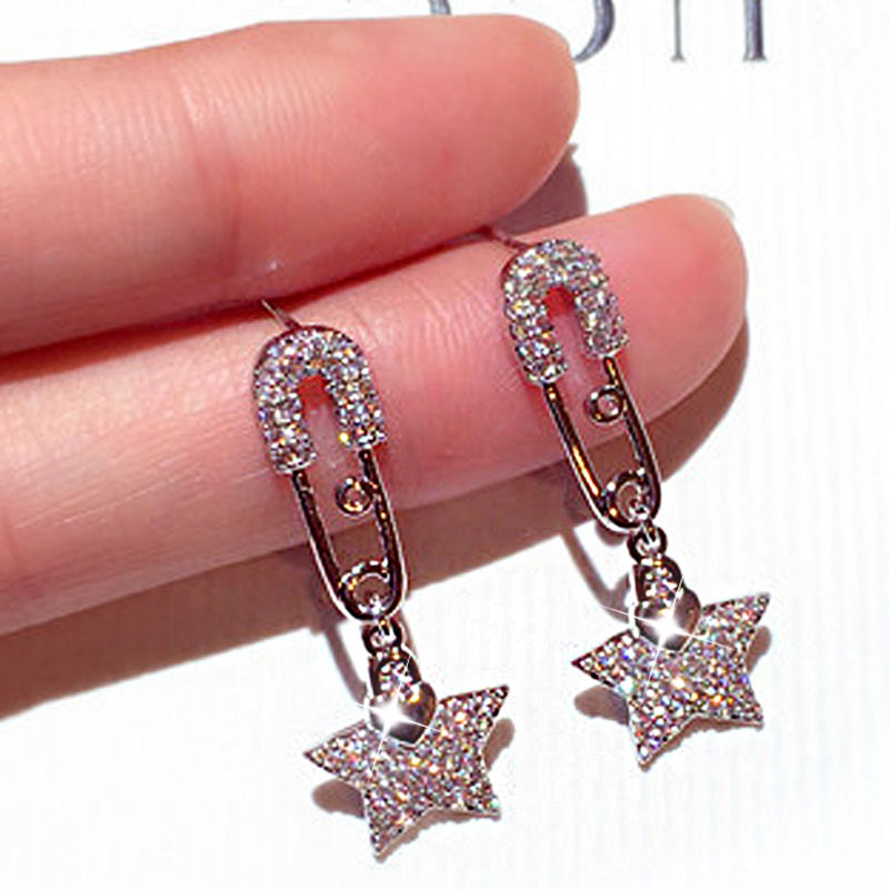 Brincos De Strass Clipes e Estrela